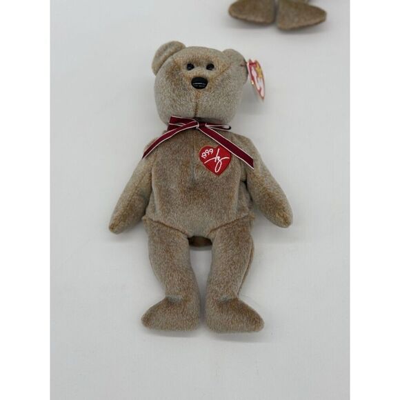 TY Beanie Baby 1999 The Signature Bear Stuffed Animal Toy NEW LOT OF 2 - Picture 2 of 8